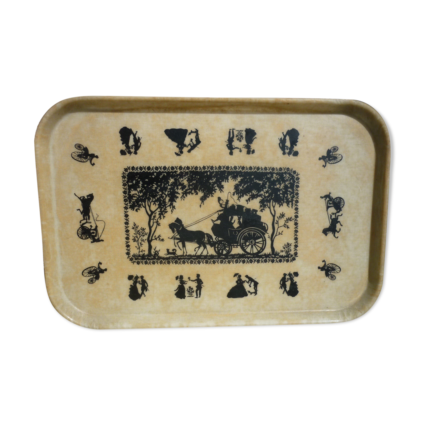 Tray in fiberglass old carriage 60X40