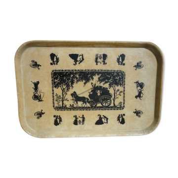 Plateau en fibre de verre ancien calèche 60X40