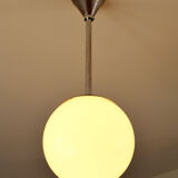 Art Deco globe hanging lamp in opaline,1940