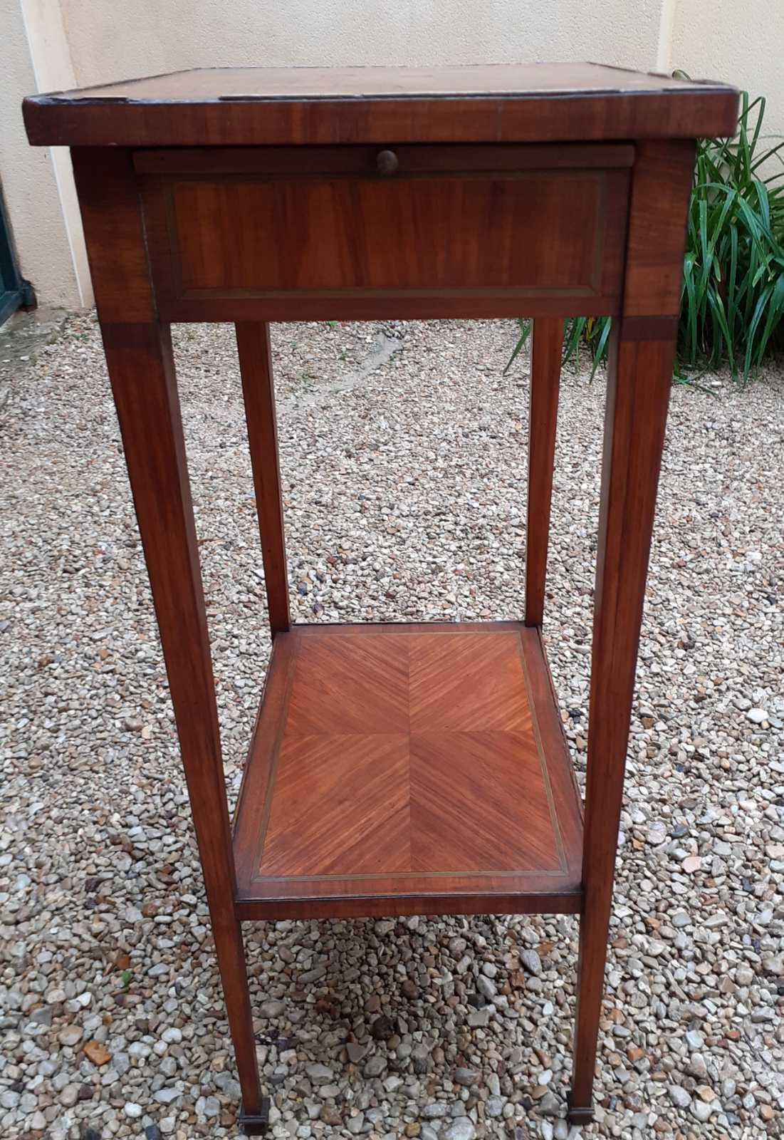 Wooden side table at the end of the 19th century