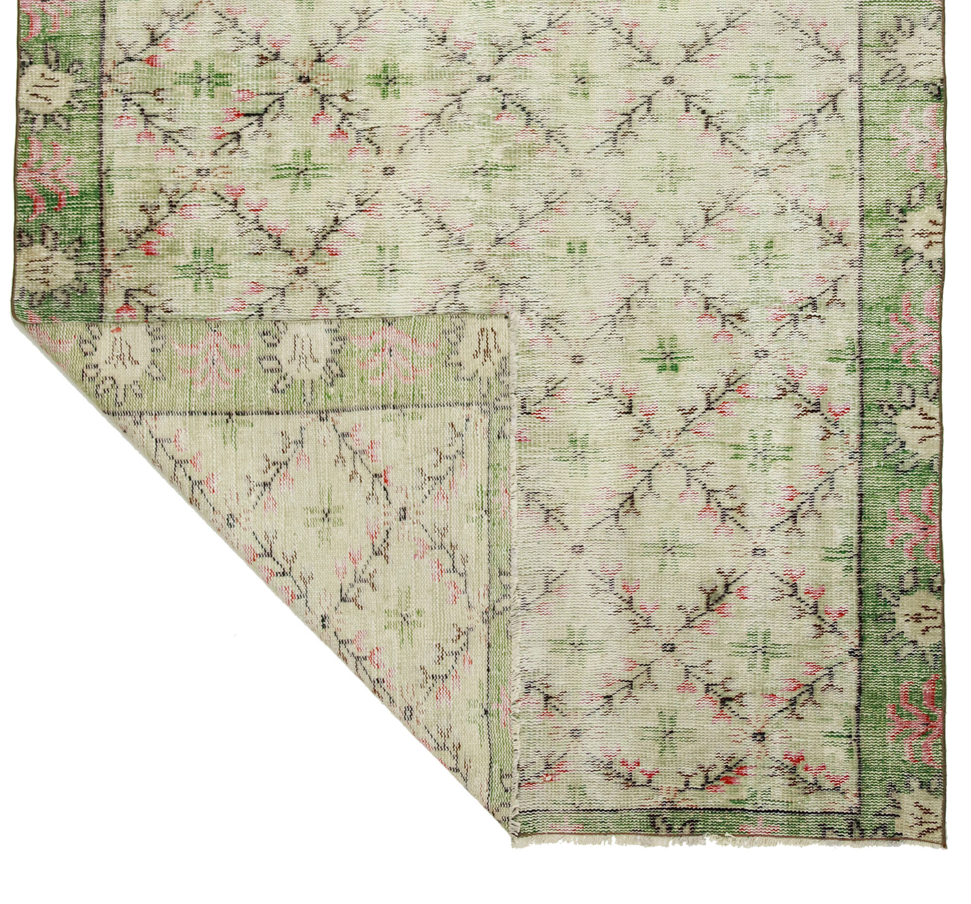 Anatolian handmade vintage rug 243 cm x 154 cm