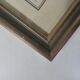Old framed engraving dinan under glass and marie-louise