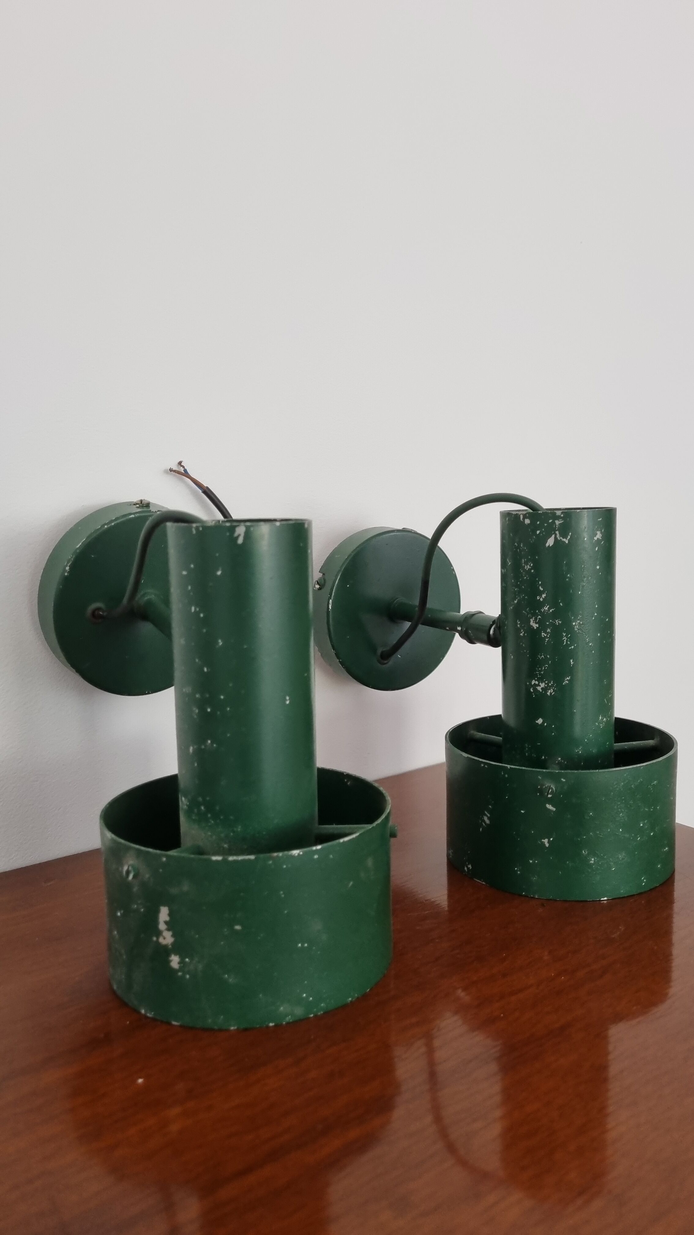 Pair vintage wall lamps