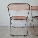 3 Plia chairs, designer Giancarlo Piretti for Anonima Castelli