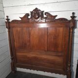 Carved beech headboard