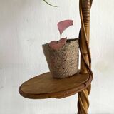 Vintage rattan plant holder