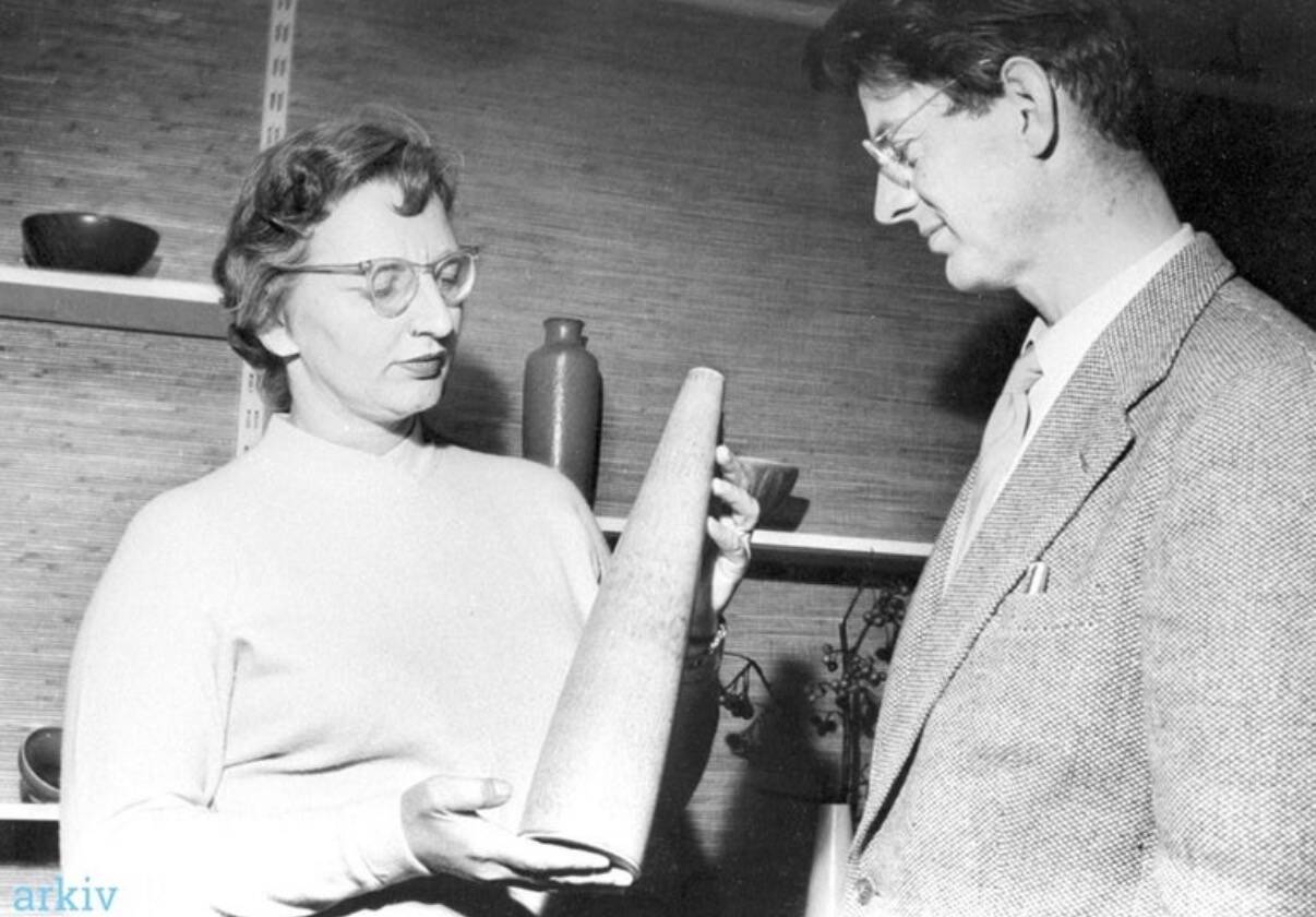 Vintage Pottery Table Lamp by Palshus for Le Klint of Denmark