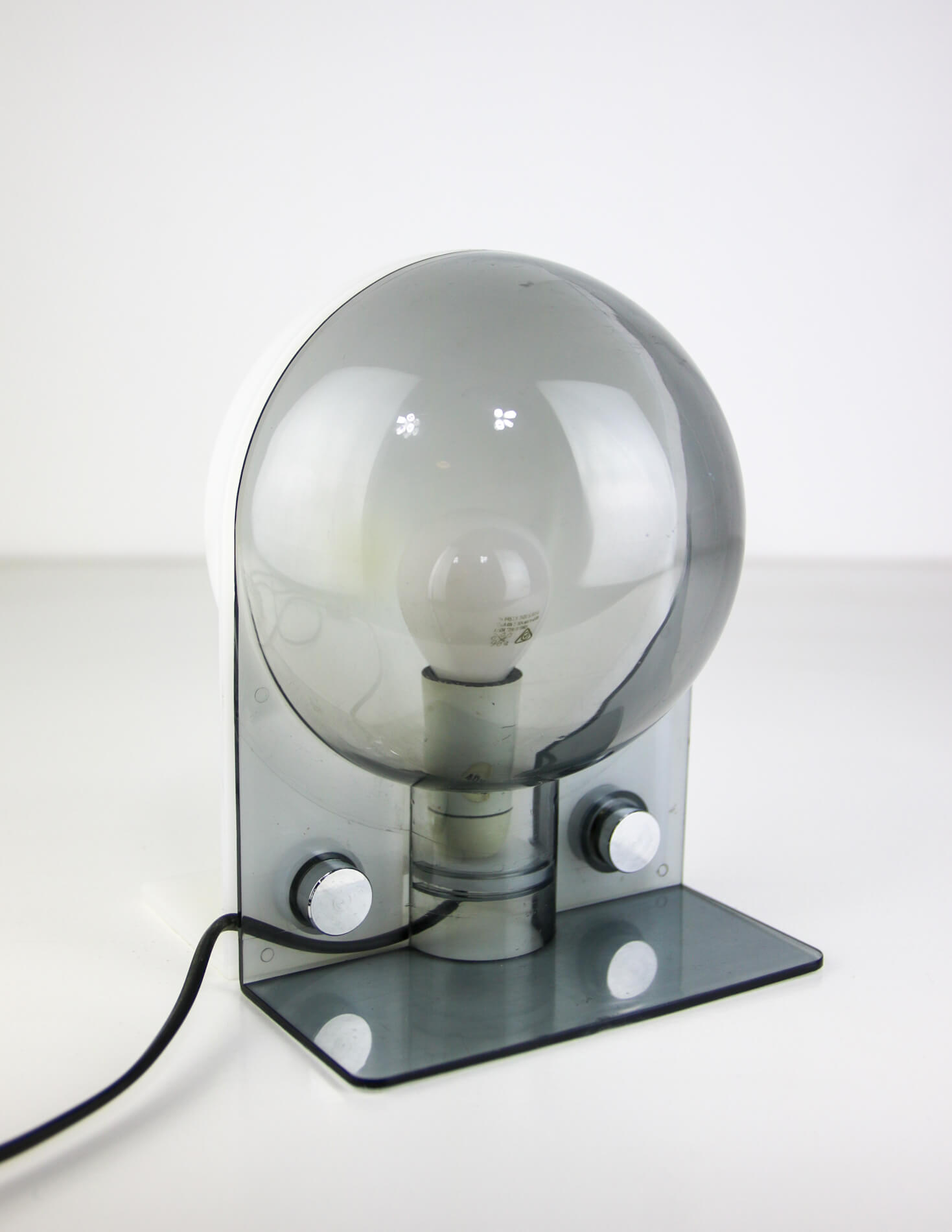Lampe de table Sirio gris et blanc de Guzzini