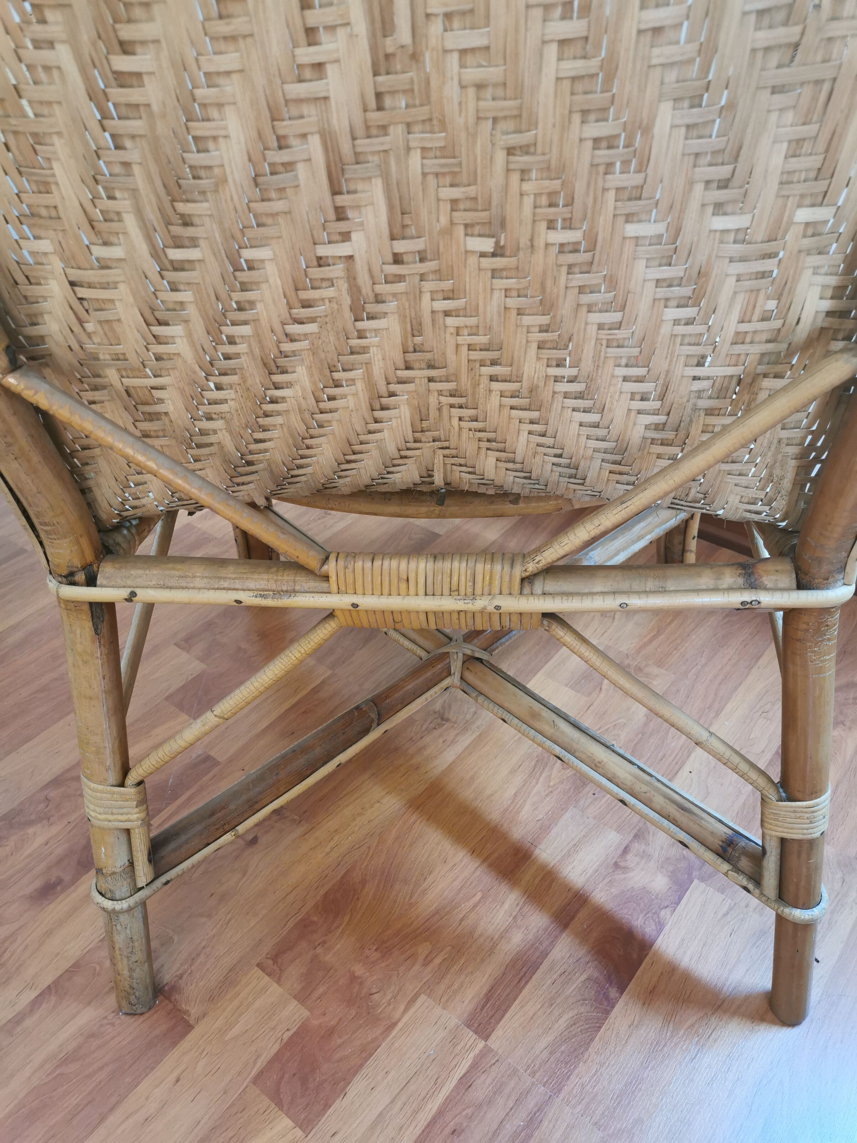 Rattan/wicker armchair 30s