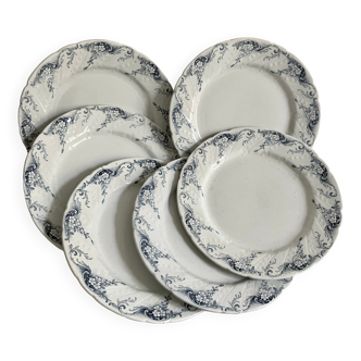 6 assiettes plates - Luneville KG - Service Angèle