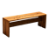 Solid pine bench, Les Arcs, circa 1973