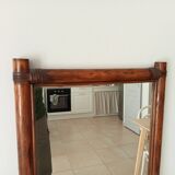 Vintage bamboo and rattan mirror from the 60s/70s.