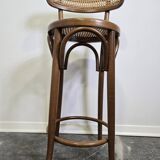 Bentwood Bar Stool with Cane Seat & Back