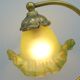 Lampe en laiton et tulipe signée "Vianne"