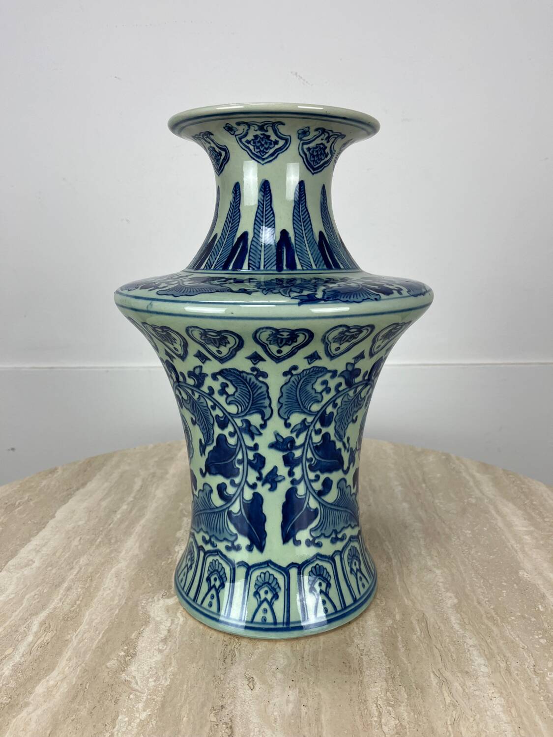 Chinese porcelain vase, blue, 20th century.