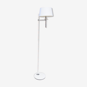 Monix Paris floor lamp in chrome-plated brass and white lacquered metal 1960