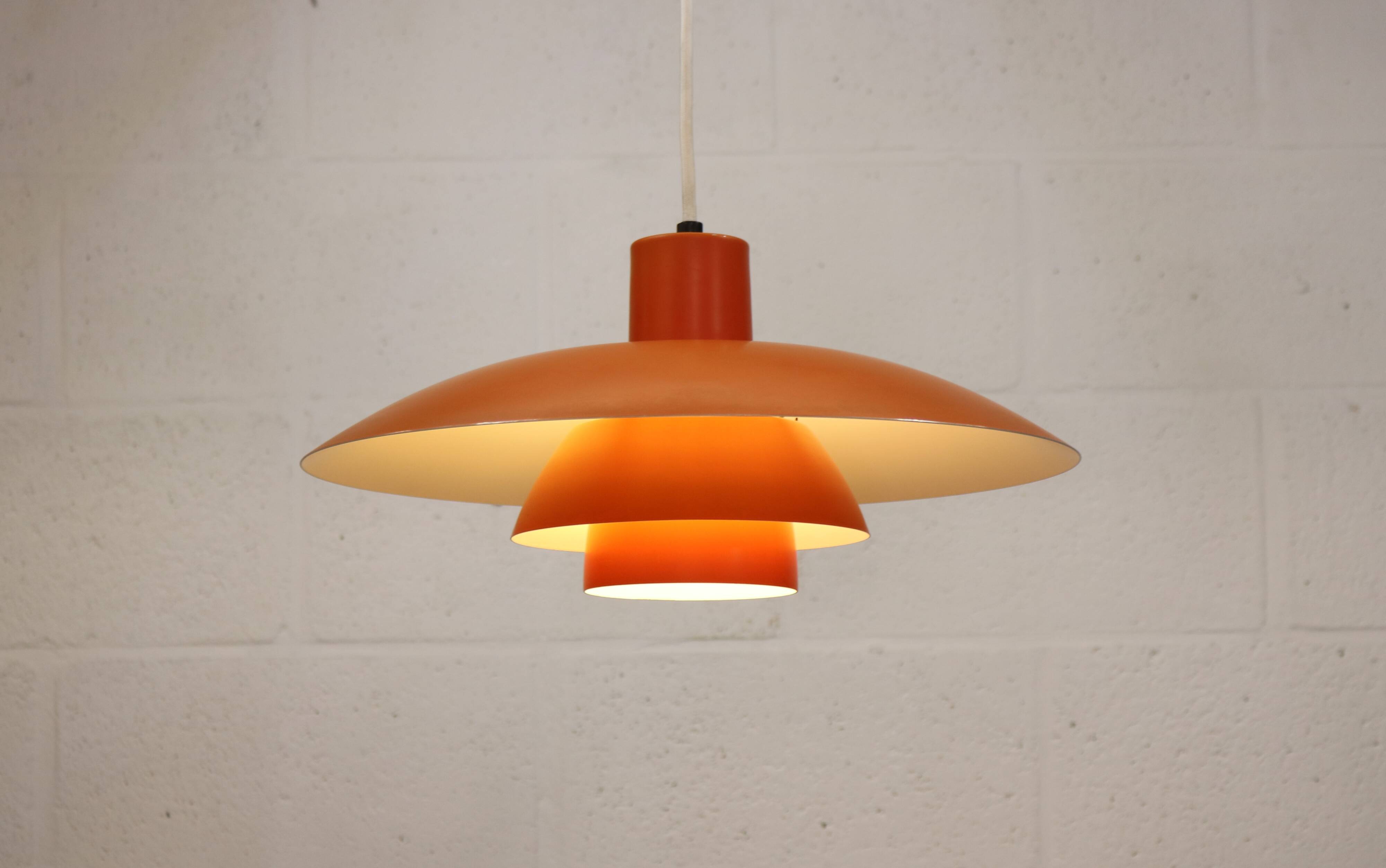 Vintage LOUIS POULSEN PH 4/3 Lamp - 70s Danish Mid Century Modern Pendant