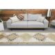 1970s Turkish Hand-Knotted Wool Cotton White Runner Rug 92x322