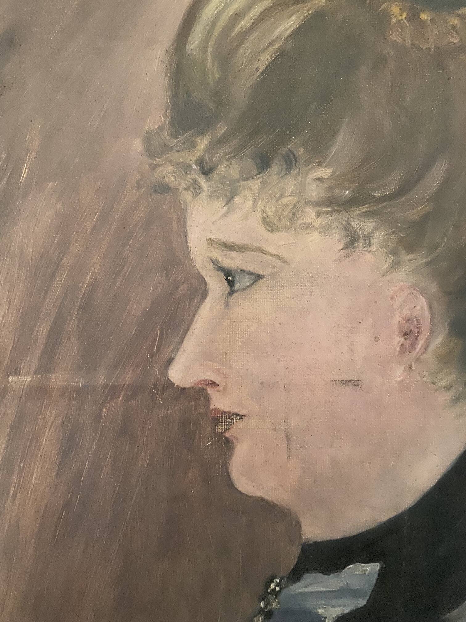 Portrait de femme sur toile