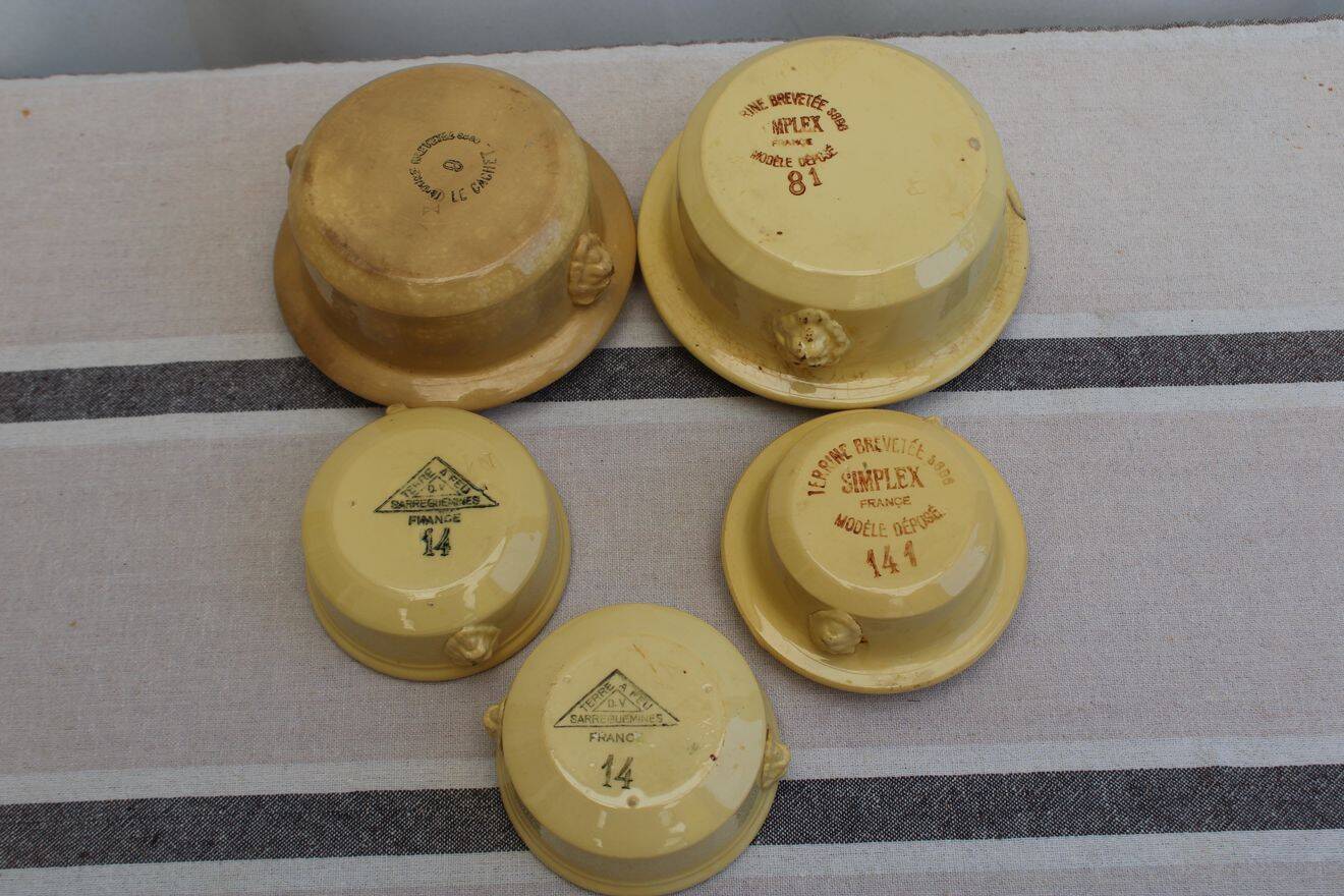 Lot de 5 terrines en céramique
