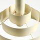 1960s Space Age heavy solid slatted metal pendant lamp