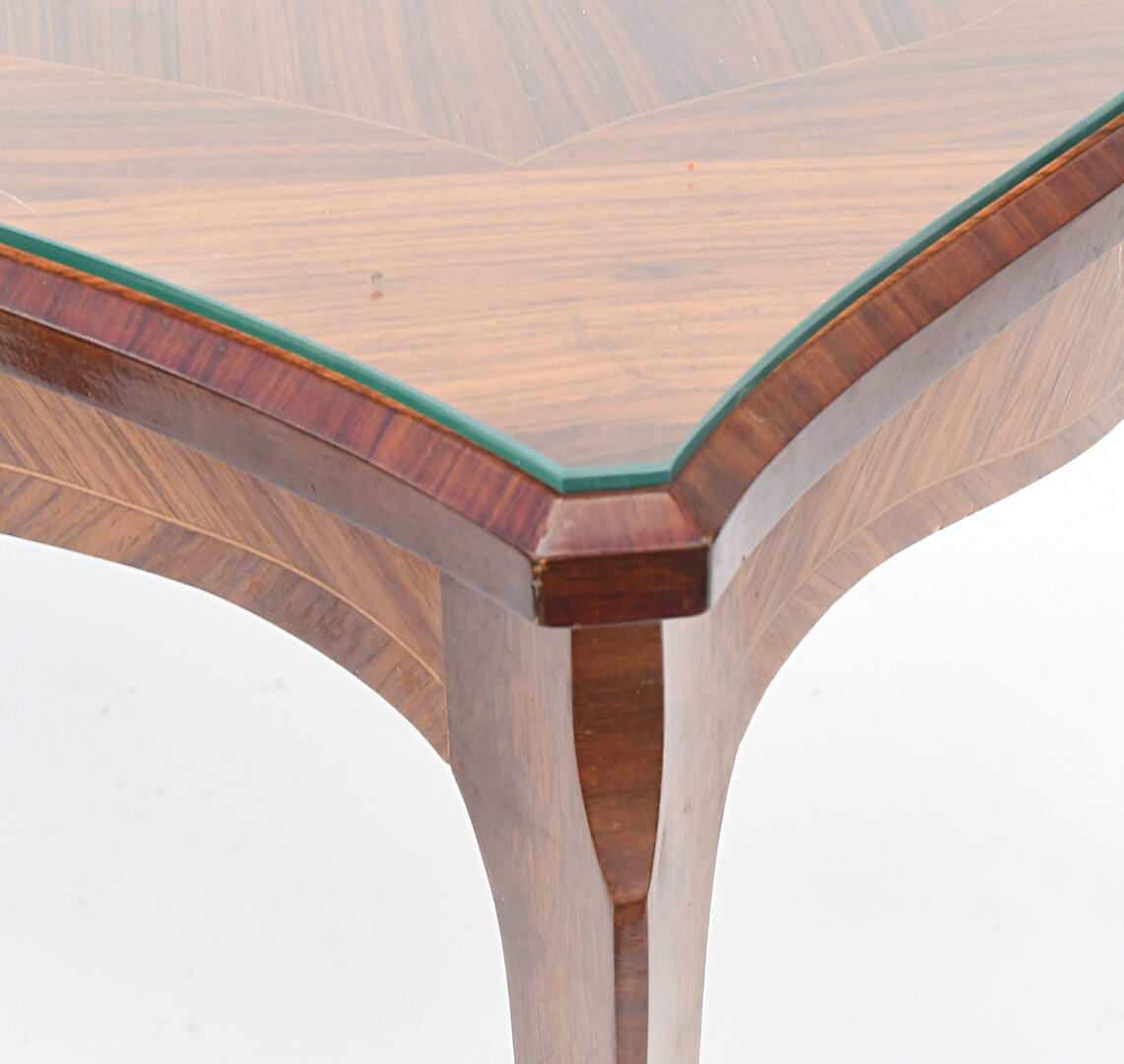 Coffee table in rosewood marquetry