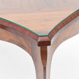 Coffee table in rosewood marquetry