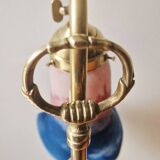 Art Nouveau style lamp - Brass and glass paste - 1920s period