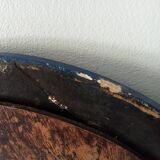 Antique oval mirror in wood and stucco, early 20th century, 51*43 cm