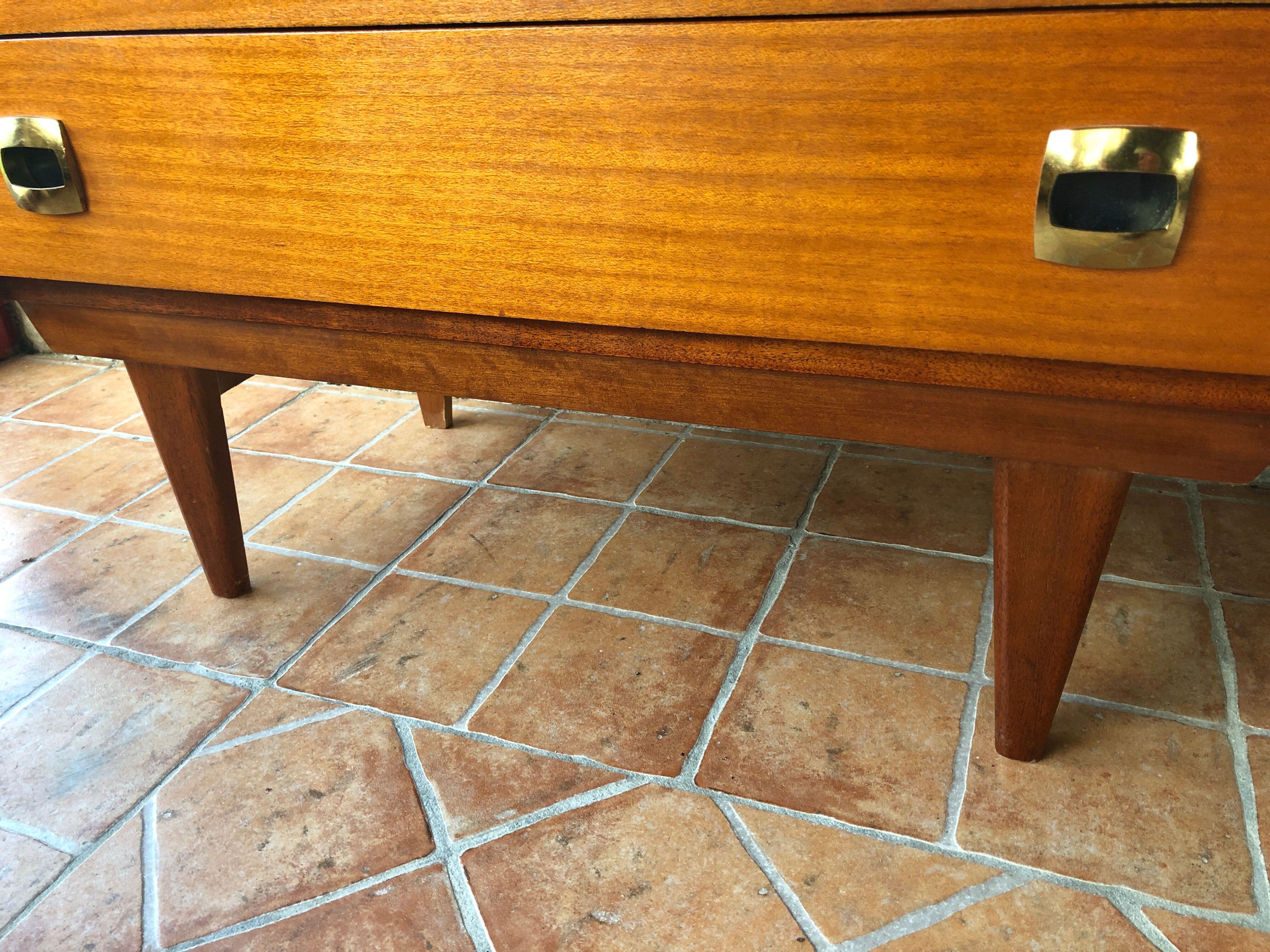 Vintage 60s chest of drawers has 4 drawers edited by Henri Couture