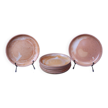 6 dessert plates in stoneware