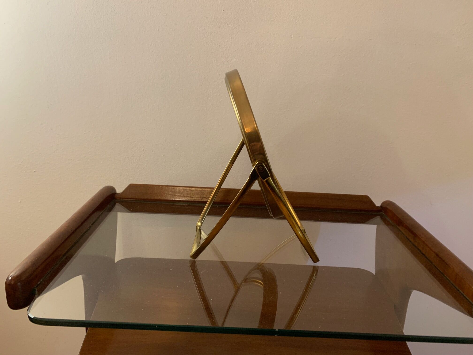 Miroir cosmétique Italie années 1960 18x21cm