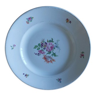 Large plate Luneville floral pattern