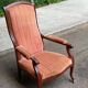 Louis Philippe Voltaire armchair from the 19th century in solid mahogany.
