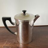 Old silver metal piston coffee maker
