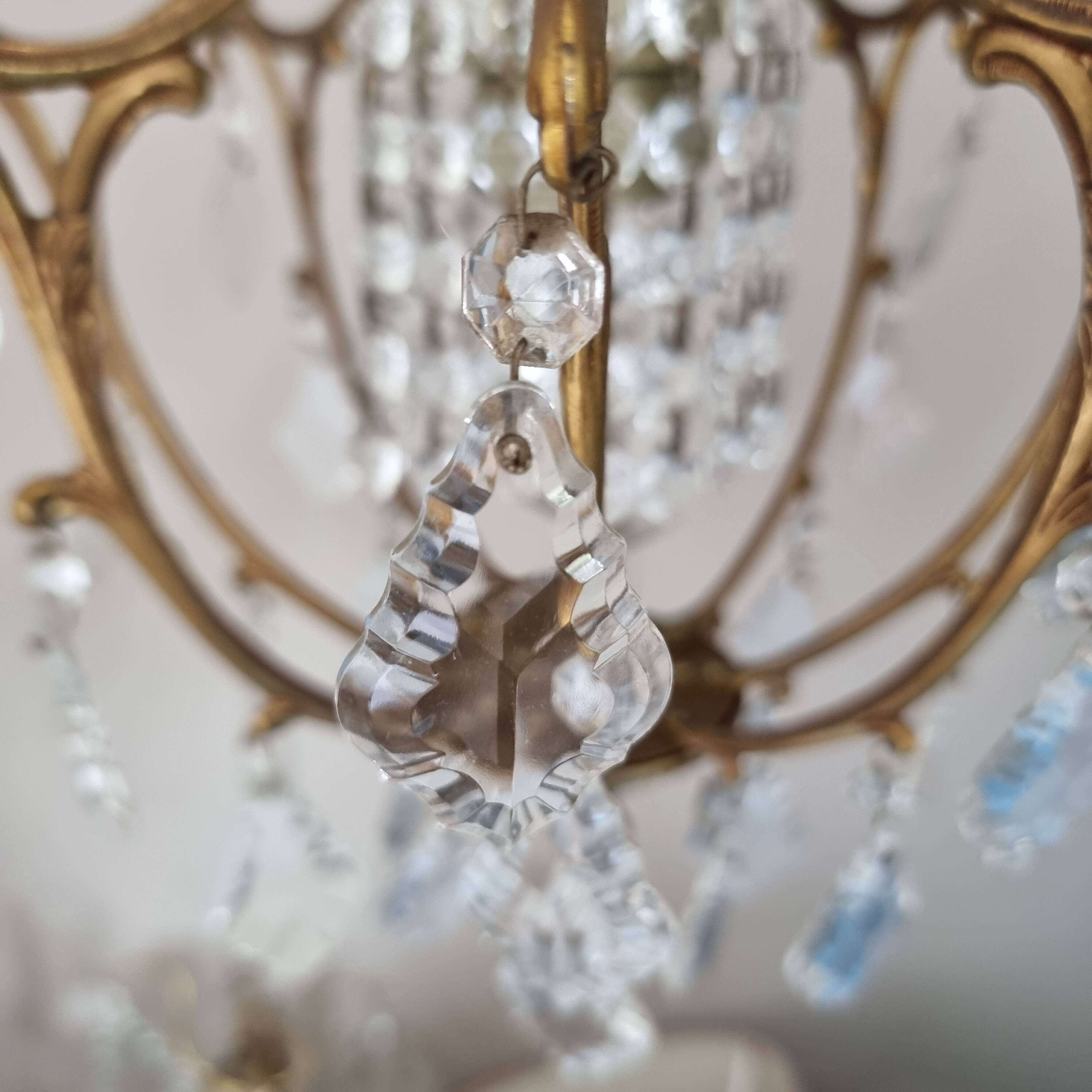 Authentic Peris Andreu chandelier, Valencia, Spain, 1950s, fully