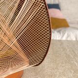 Scandinavian lamp in wood and threads of the 60s