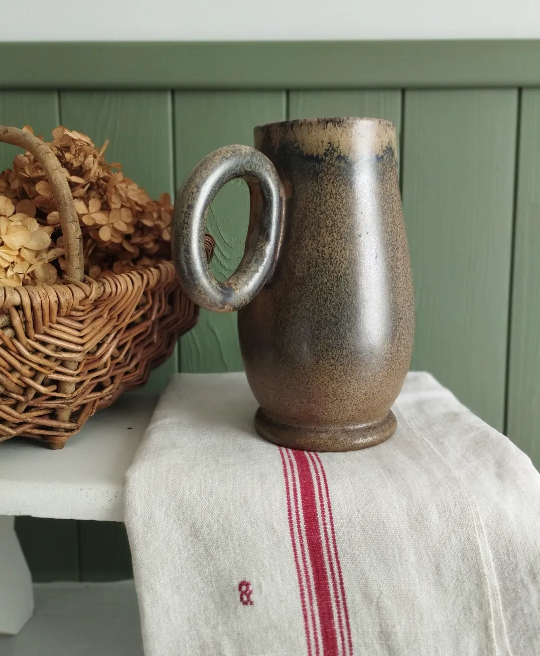 Glazed stoneware jug Arts Ceram