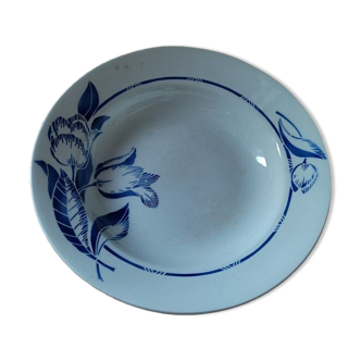 Dish Hollow porcelain blue flower St Amand dp 092285
