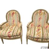 LOUIS XV style armchairs (pair)