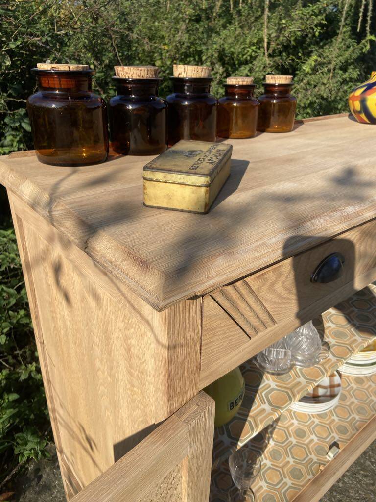 Parisian sideboard in raw wood