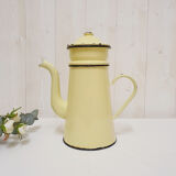 Yellow enamelled coffee maker