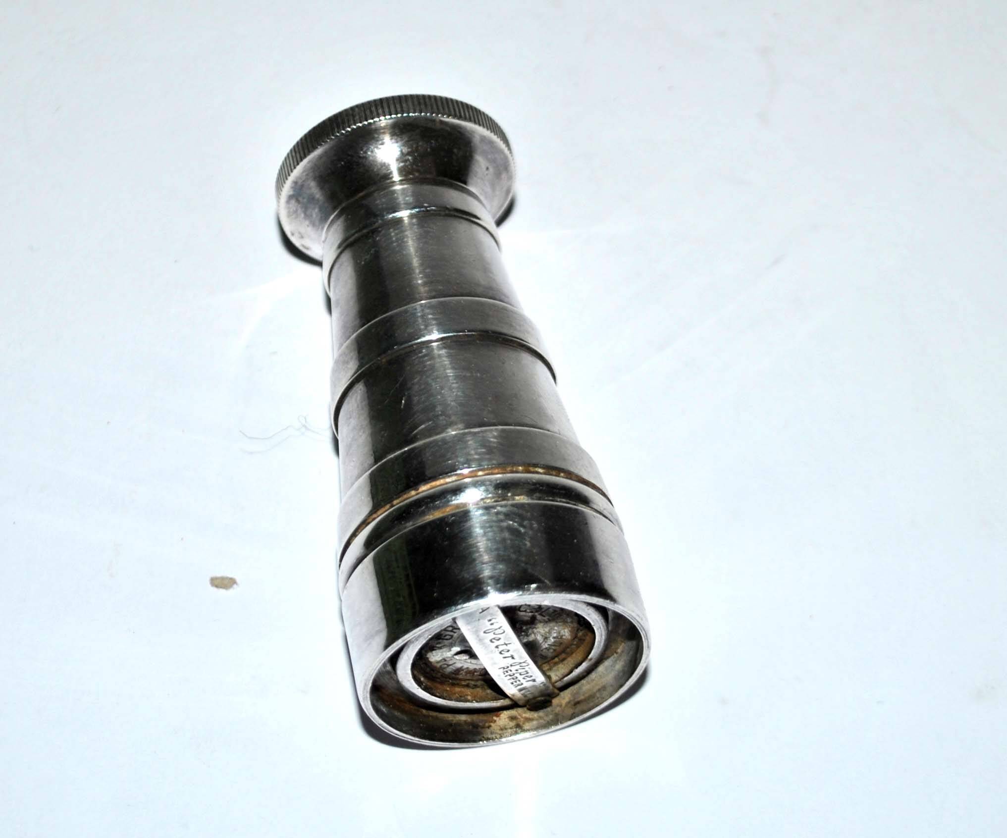 Peter piper vintage english pepper mill in silver metal park green pepper mill