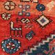 Tapis tribal vintage 130x185 cm, moyen, tapis oriental tribal 2543