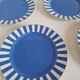 Set of 6 dessert plates, Fox trott model, Sarreguemines factory