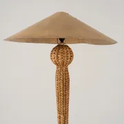 Lampe sur pied unique avec tige tissée
