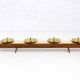 Wooden and brass candle holder