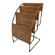 Raoul Guys rattan and metal magazine rack from the 50s
