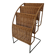 Raoul Guys rattan and metal magazine rack from the 50s