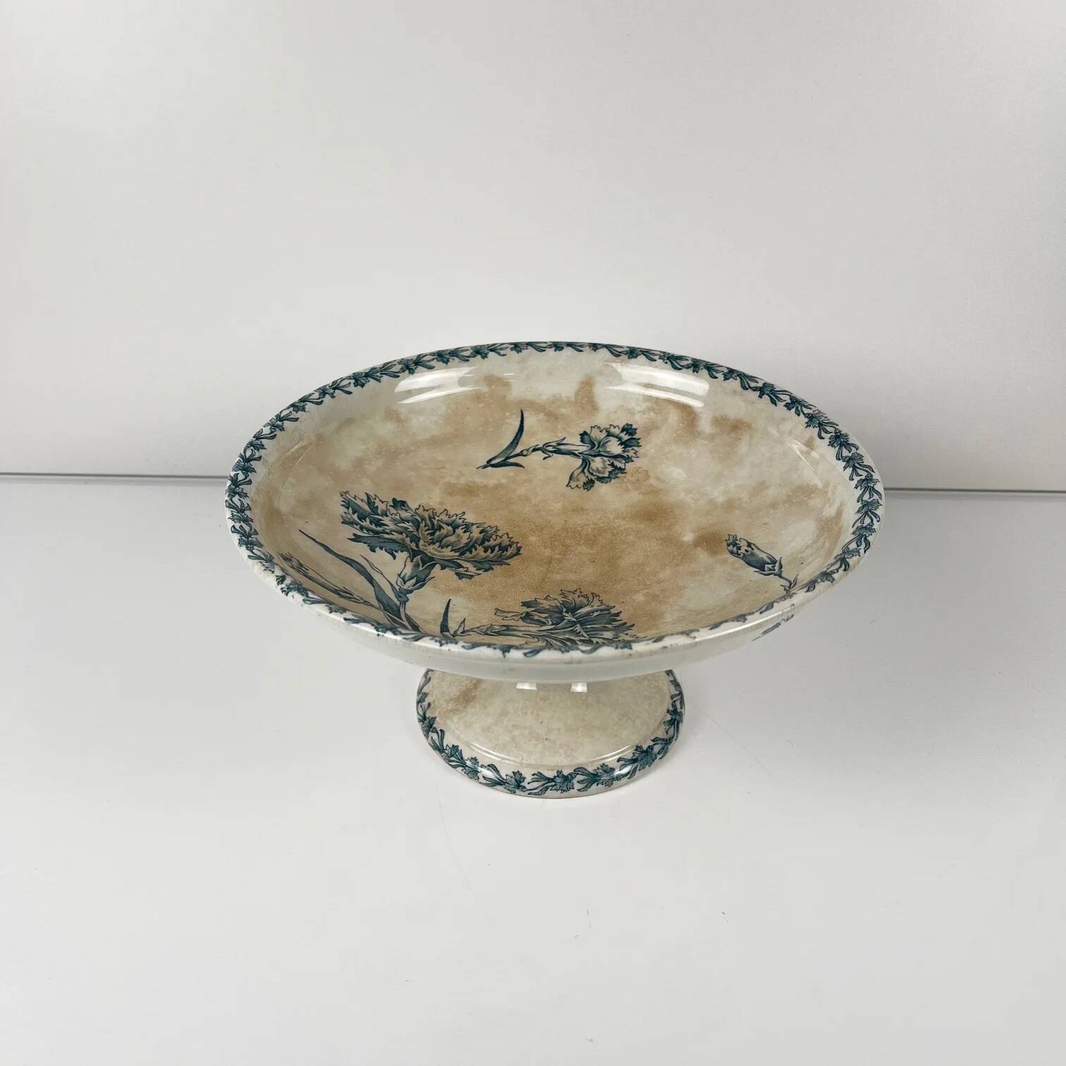Compote dish model "Carnation", KG Lunéville, ironstone, 19th century